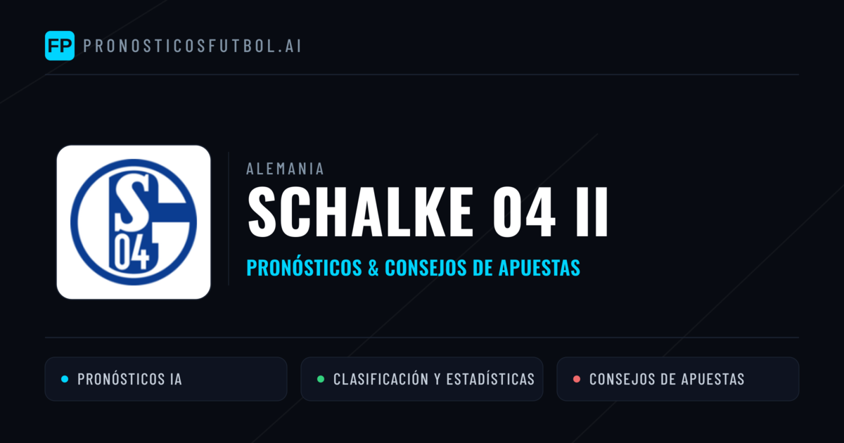 Schalke 04 II Pronósticos y estadísticas