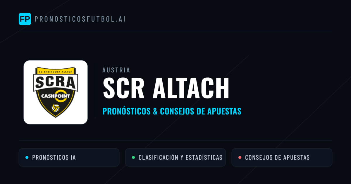 SCR Altach Pronósticos y estadísticas