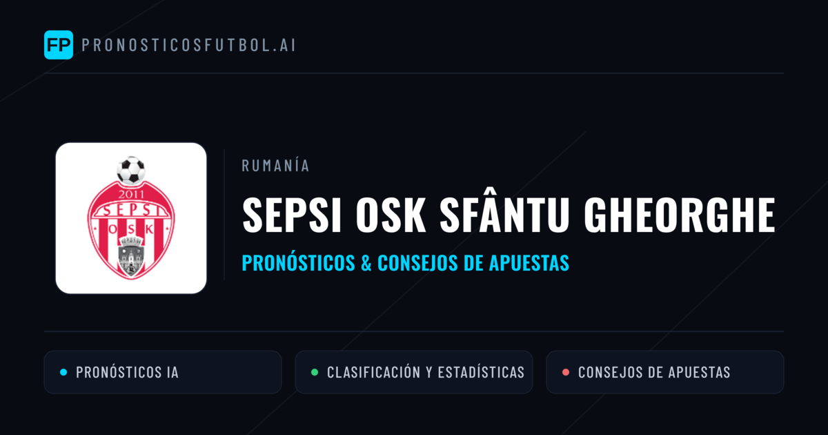 Sepsi OSK Sfântu Gheorghe Pronósticos y estadísticas