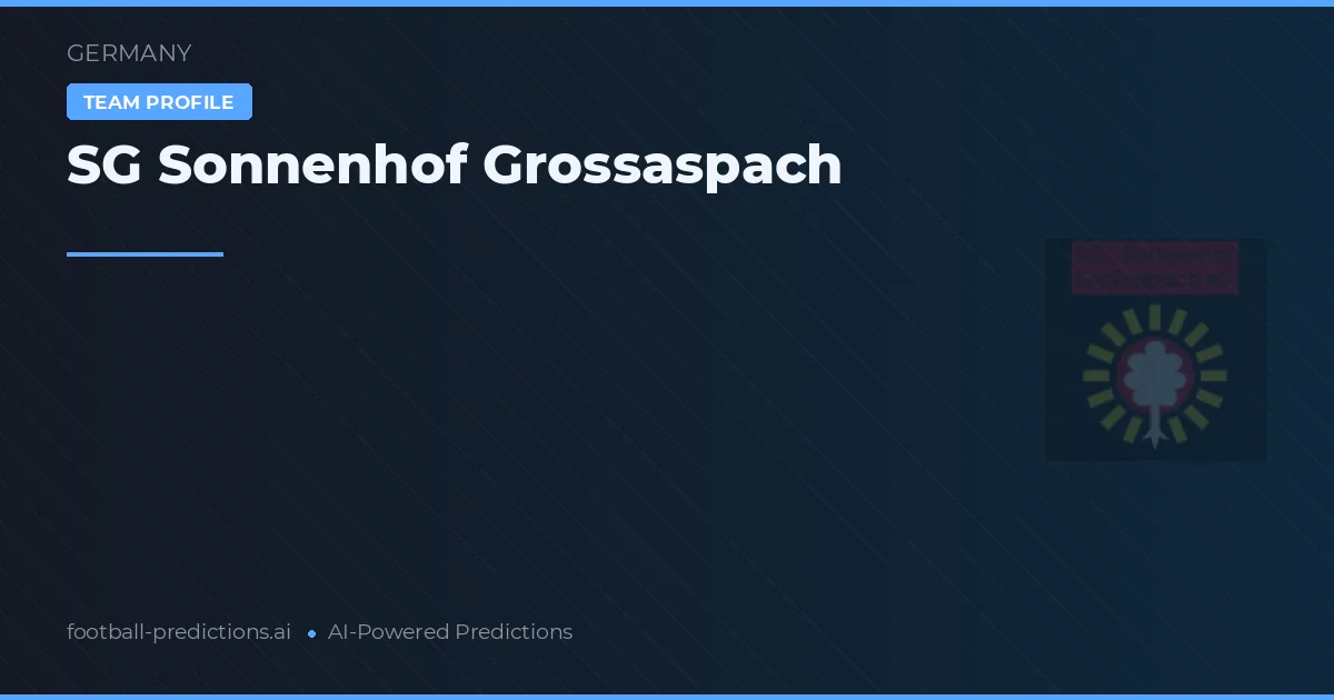 SG Sonnenhof Grossaspach Pronósticos y estadísticas
