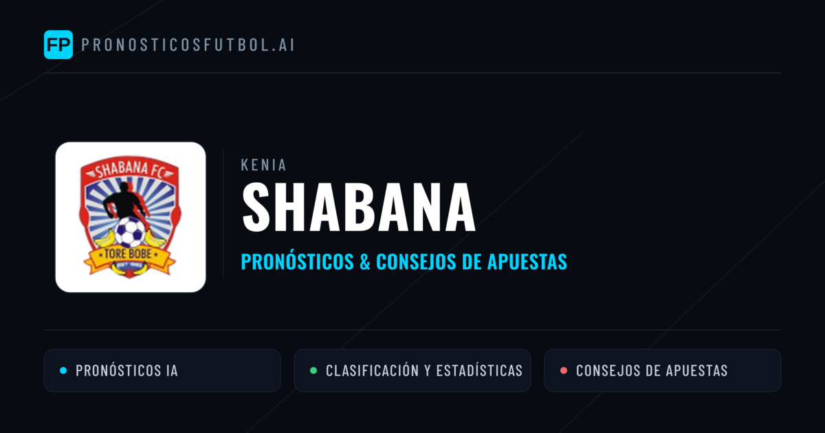 Shabana Pronósticos y estadísticas