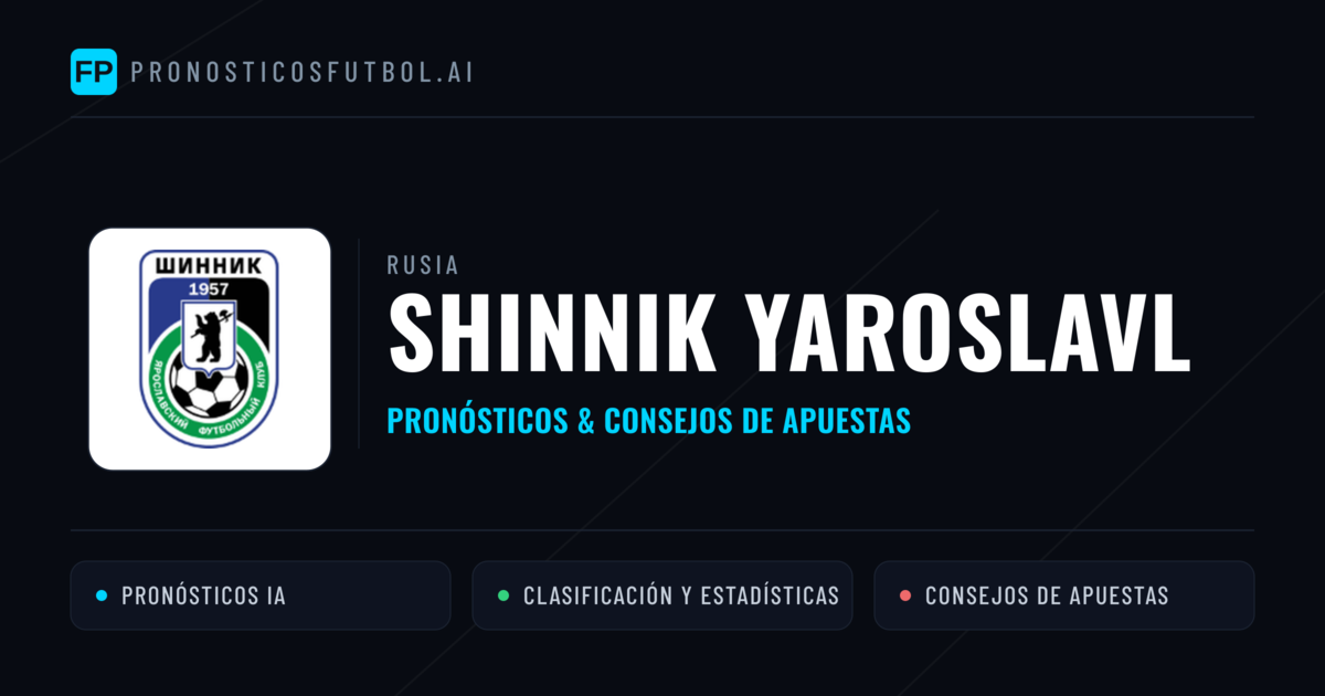 Shinnik Yaroslavl Pronósticos y estadísticas