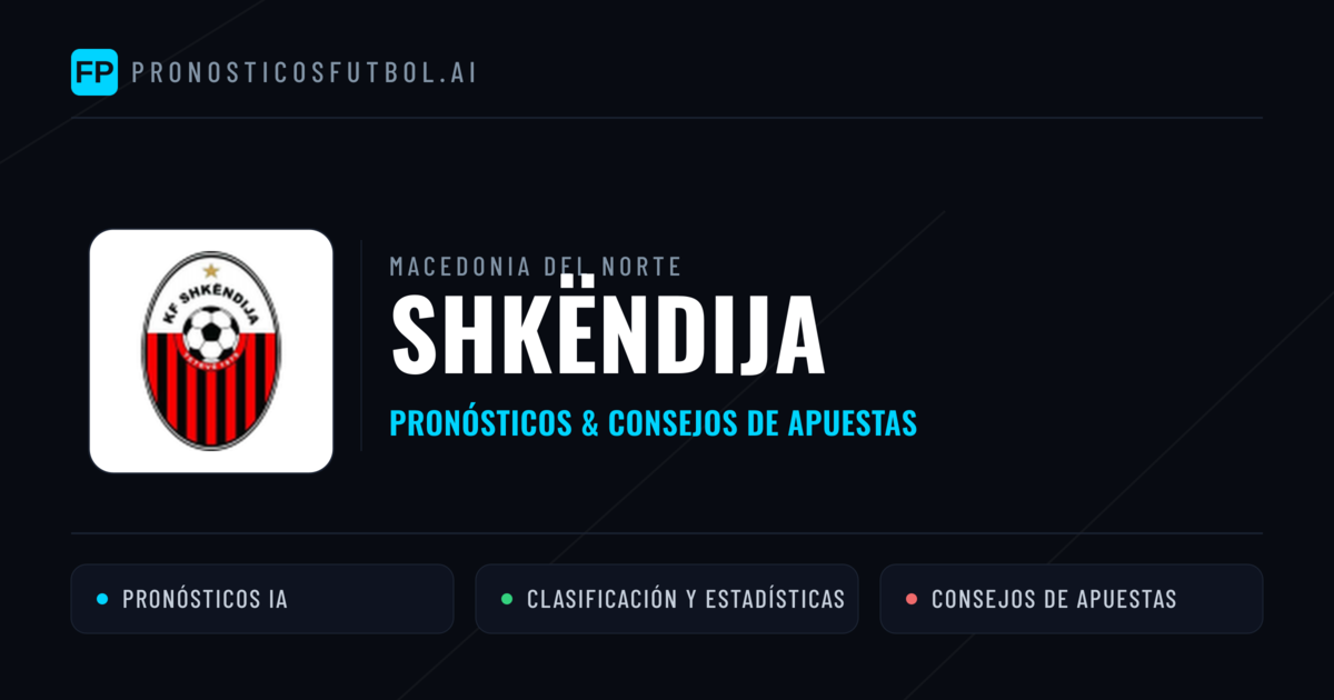 Shkëndija Pronósticos y estadísticas