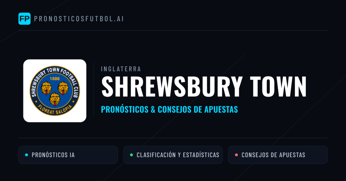 Shrewsbury Town Pronósticos y estadísticas