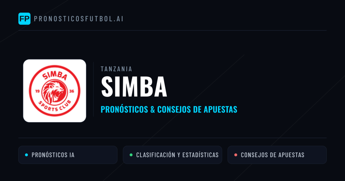 Simba Pronósticos y estadísticas