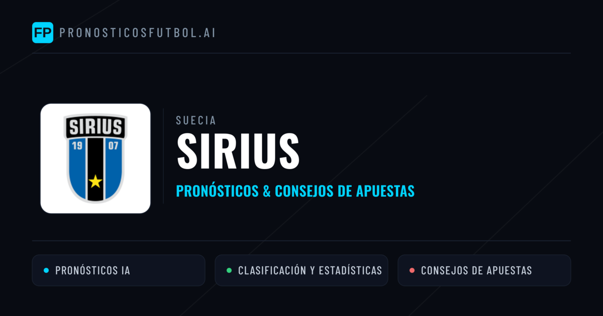 Sirius Pronósticos y estadísticas
