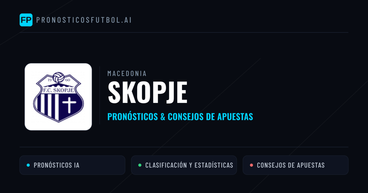 Skopje Pronósticos y estadísticas