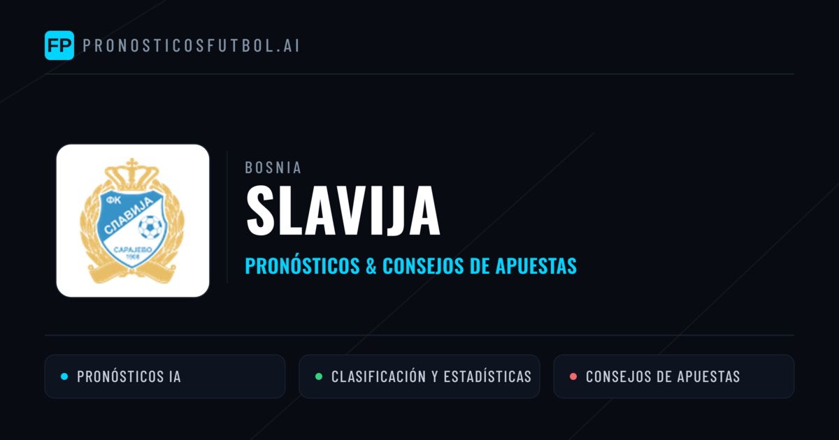 Slavija Pronósticos y estadísticas