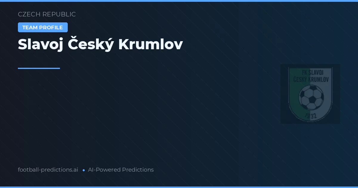 Slavoj Český Krumlov Pronósticos y estadísticas