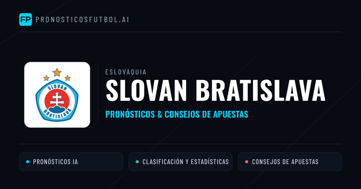 Slovan Bratislava Pronósticos y estadísticas