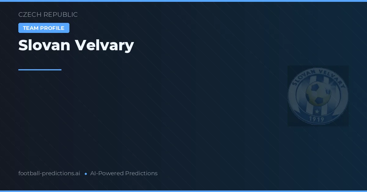 Slovan Velvary Pronósticos y estadísticas