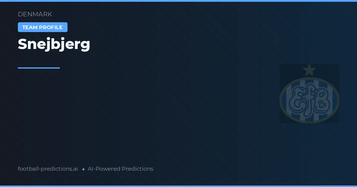 Snejbjerg Pronósticos y estadísticas