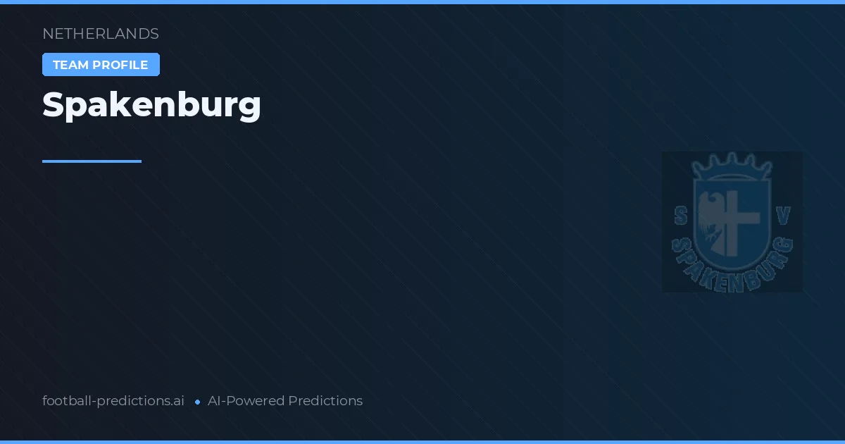 Spakenburg Pronósticos y estadísticas