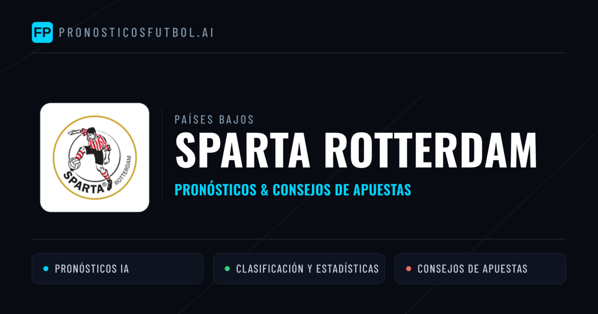 Sparta Rotterdam Pronósticos y estadísticas
