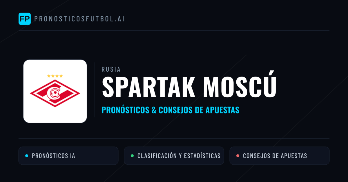 Spartak Moscú Pronósticos y estadísticas