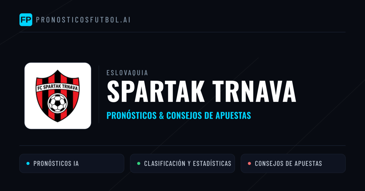 Spartak Trnava Pronósticos y estadísticas