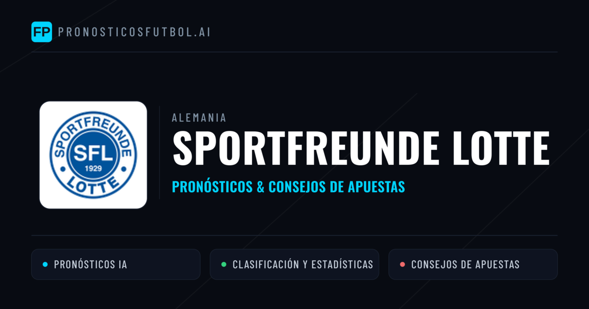 Sportfreunde Lotte Pronósticos y estadísticas