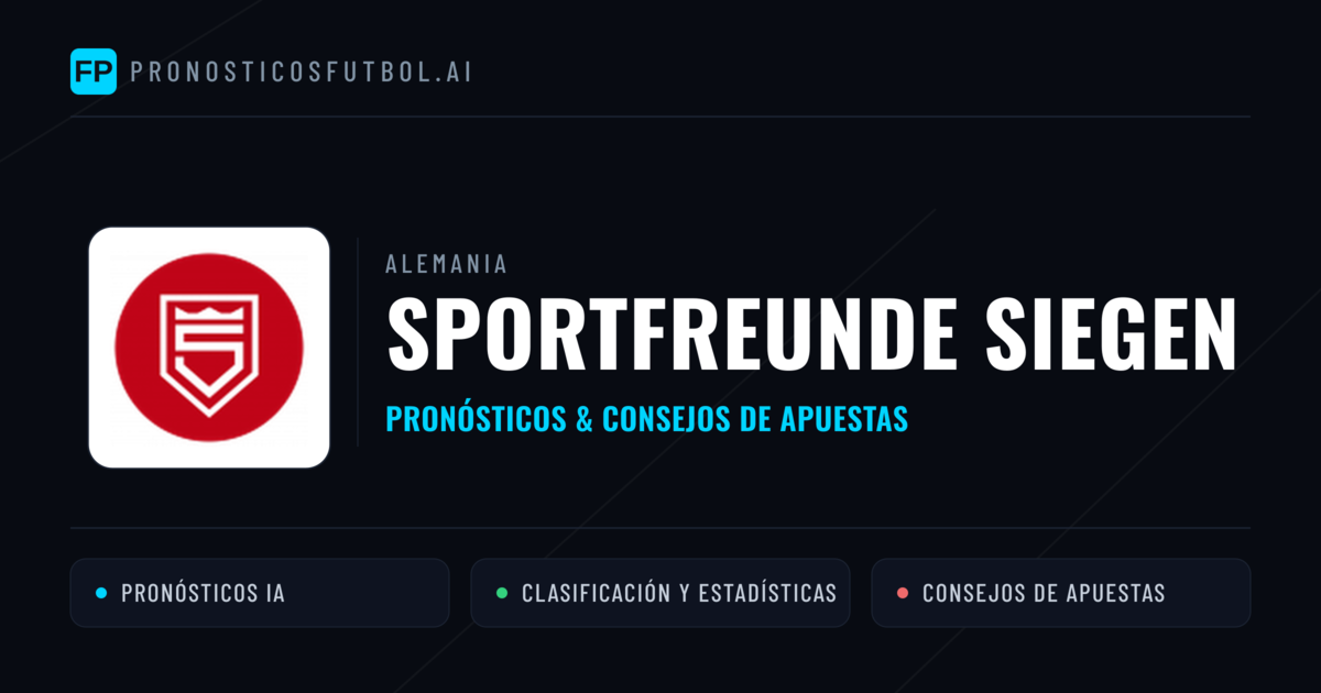 Sportfreunde Siegen Pronósticos y estadísticas