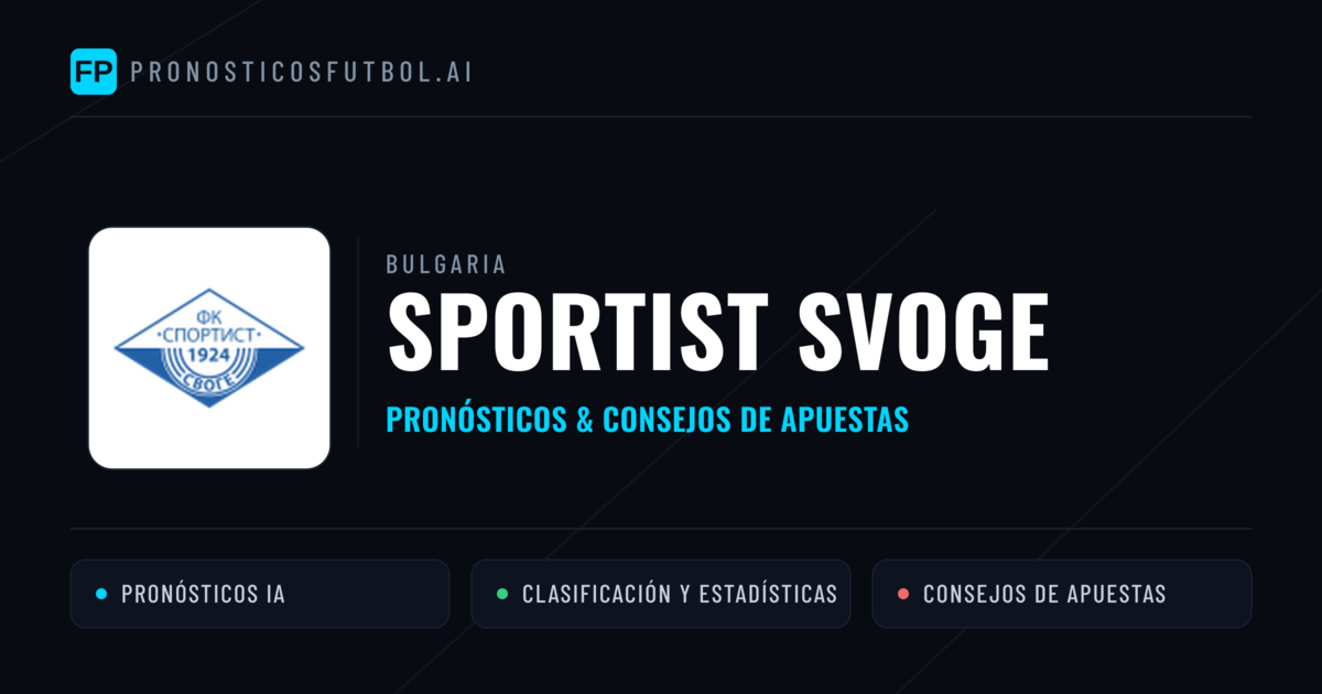 Sportist Svoge Pronósticos y estadísticas