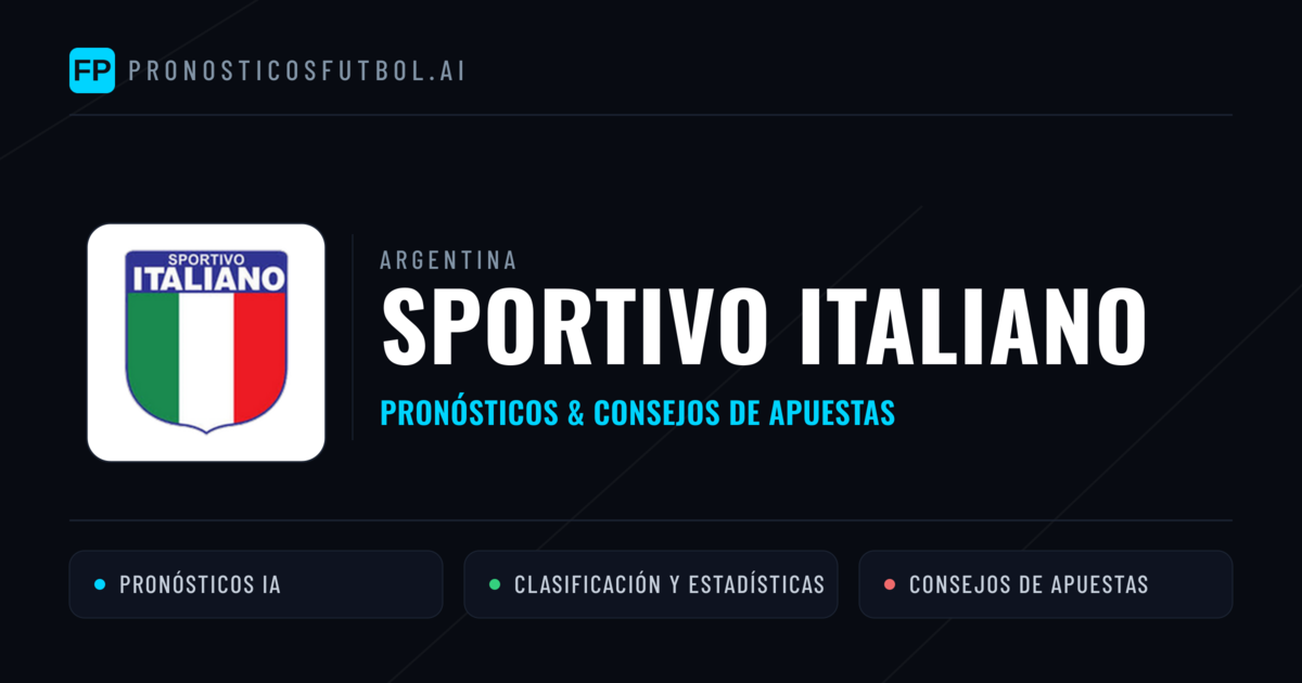 Sportivo Italiano Pronósticos y estadísticas