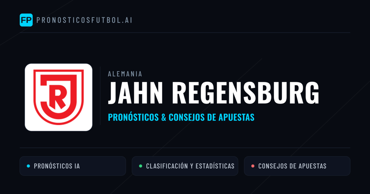 Jahn Regensburg Pronósticos y estadísticas