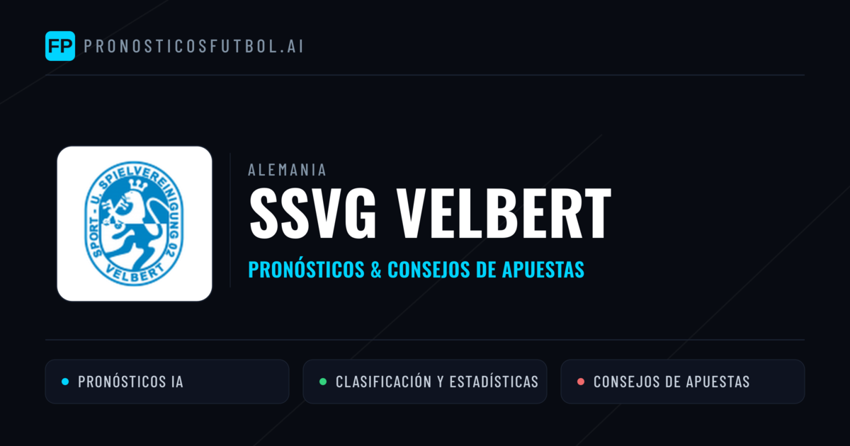 SSVg Velbert Pronósticos y estadísticas