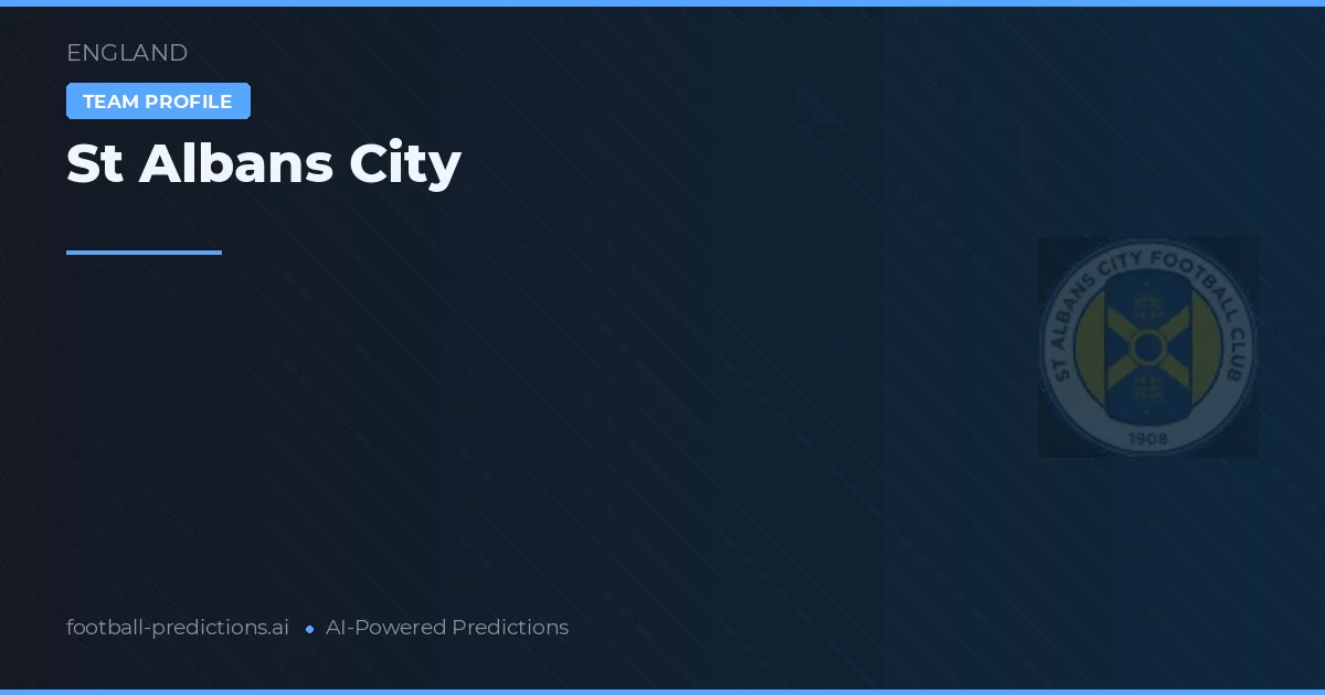 St Albans City Pronósticos y estadísticas