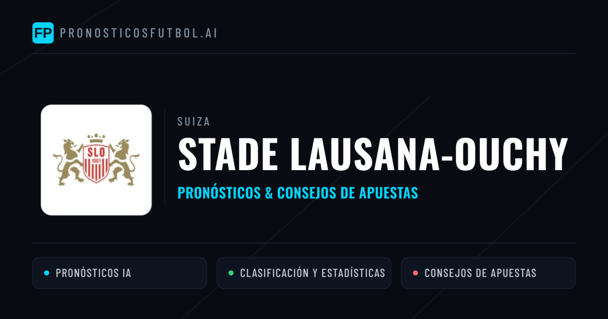 Stade Lausana-Ouchy Pronósticos y estadísticas