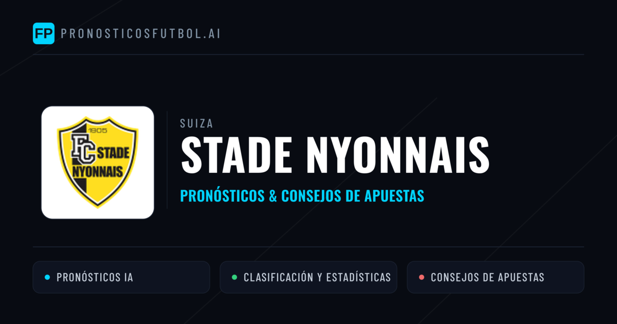 Stade Nyonnais Pronósticos y estadísticas