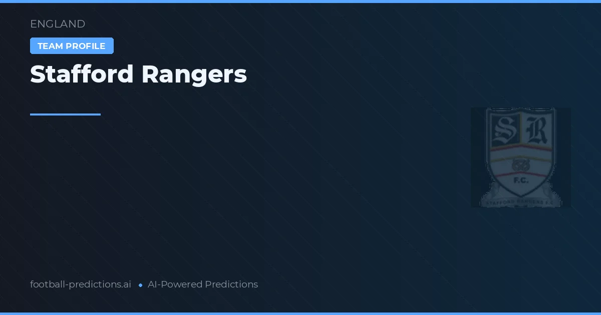 Stafford Rangers Pronósticos y estadísticas