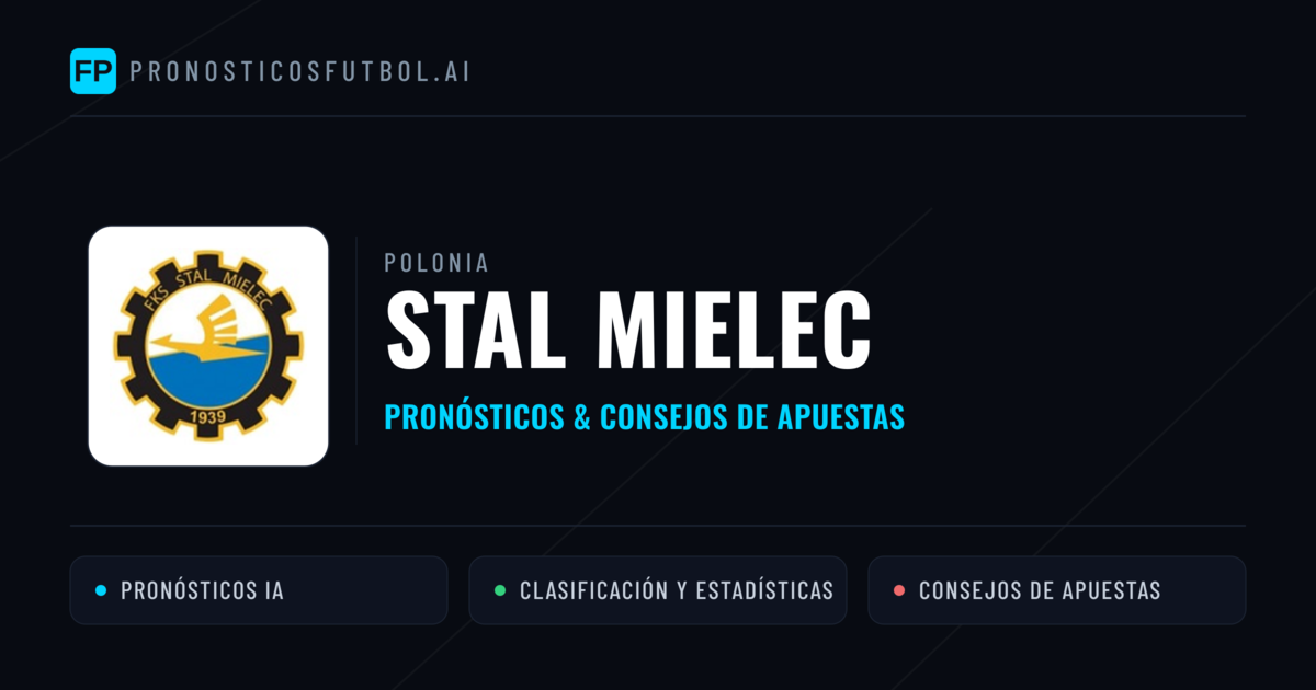 Stal Mielec Pronósticos y estadísticas