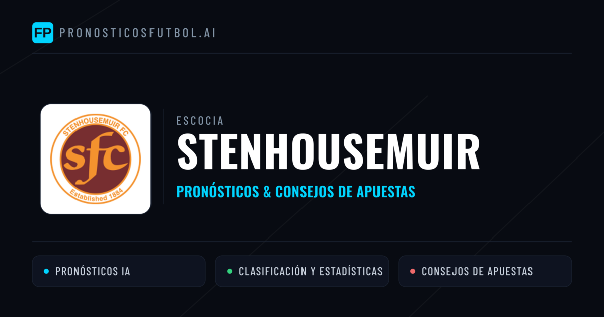 Stenhousemuir Pronósticos y estadísticas