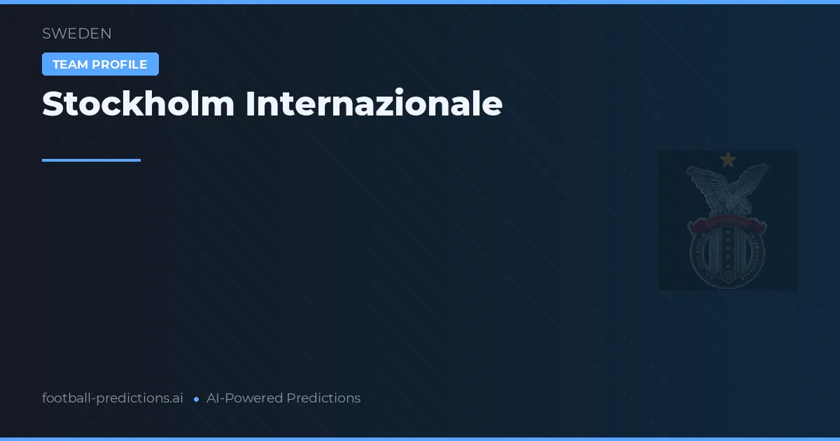 Internacional de Estocolmo Pronósticos y estadísticas