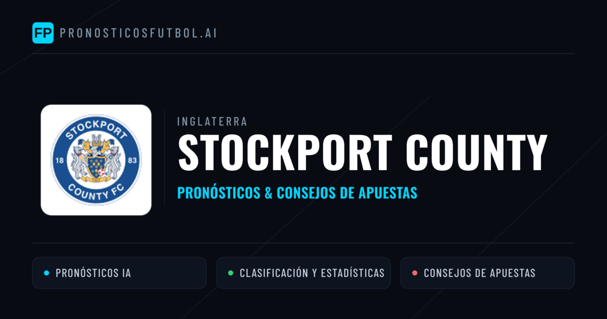 Stockport County Pronósticos y estadísticas