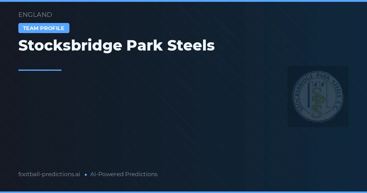 Stocksbridge Park Steels Pronósticos y estadísticas