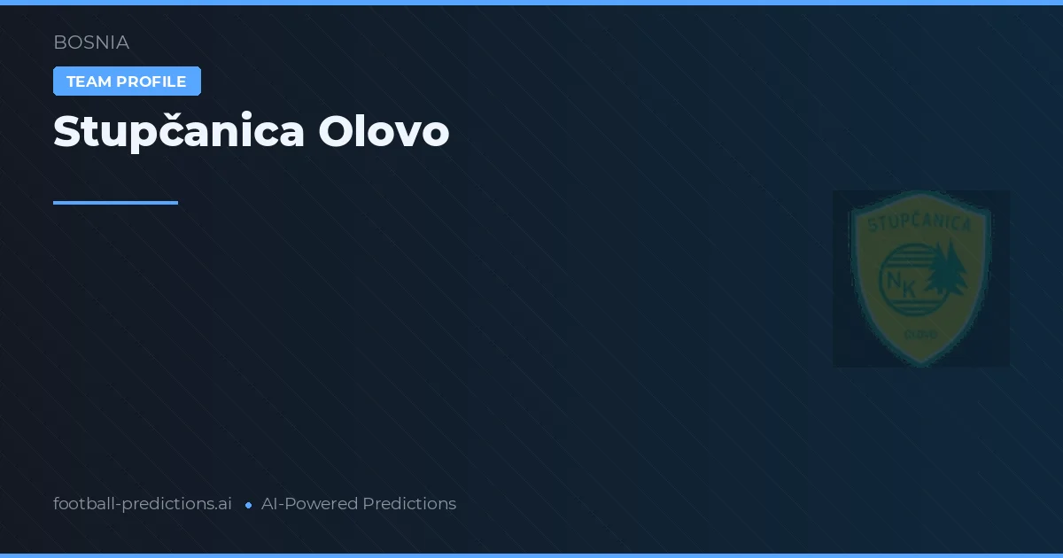 Stupčanica Olovo Pronósticos y estadísticas