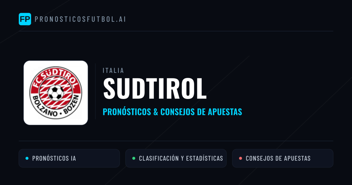 Sudtirol Pronósticos y estadísticas