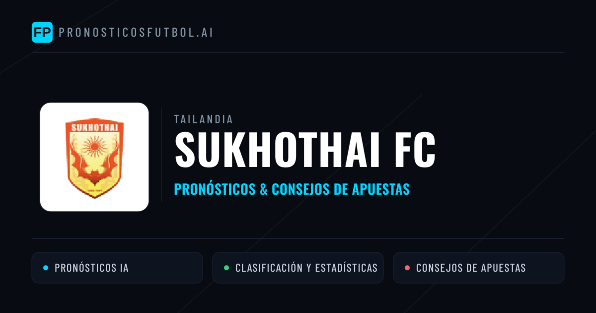 Sukhothai FC Pronósticos y estadísticas