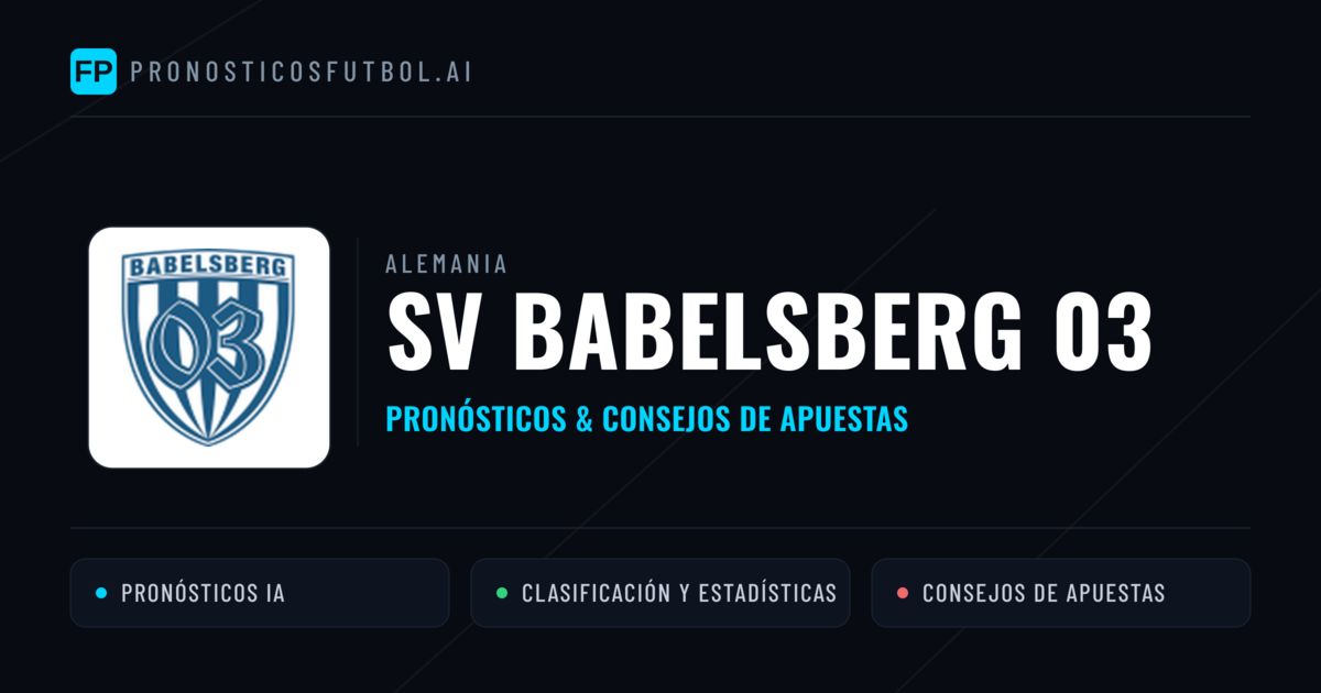 SV Babelsberg 03 Pronósticos y estadísticas
