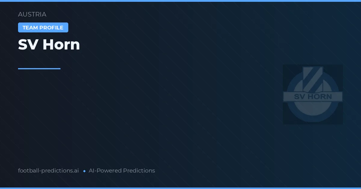 SV Horn Pronósticos y estadísticas