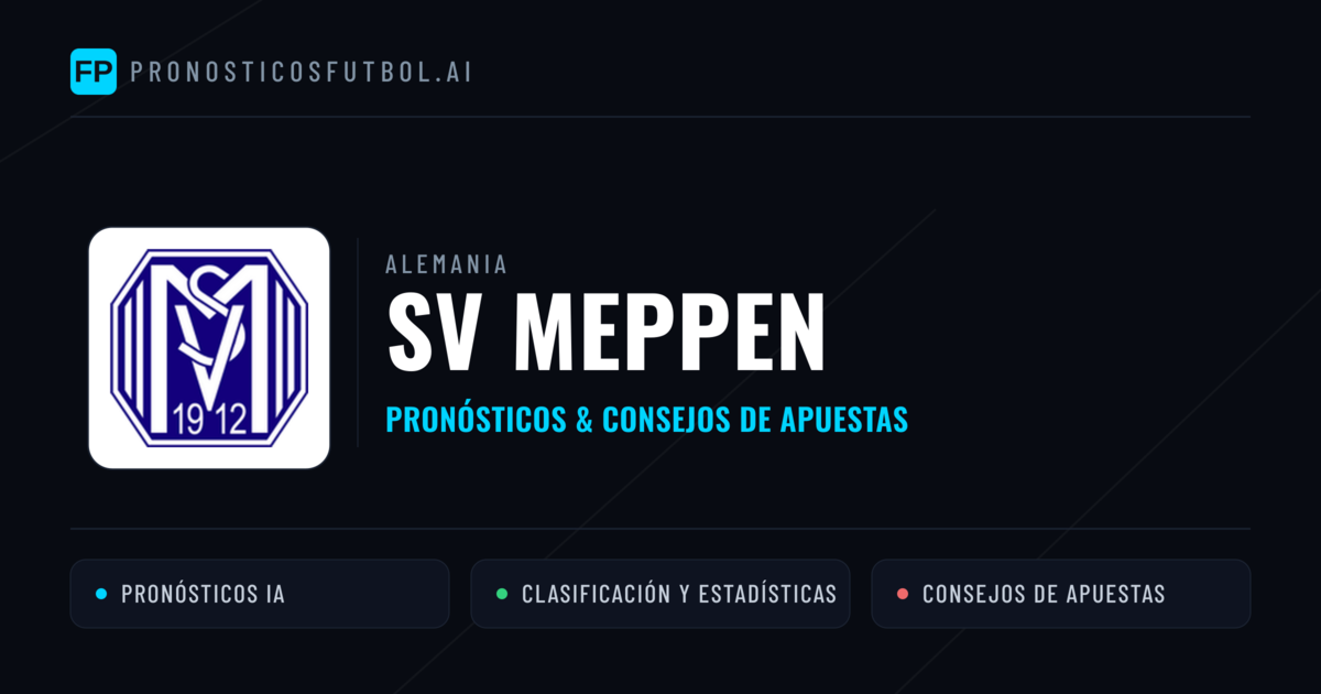 SV Meppen Pronósticos y estadísticas