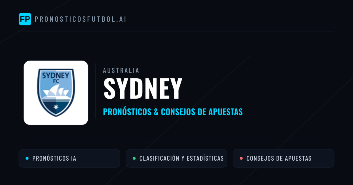 Sydney Pronósticos y estadísticas