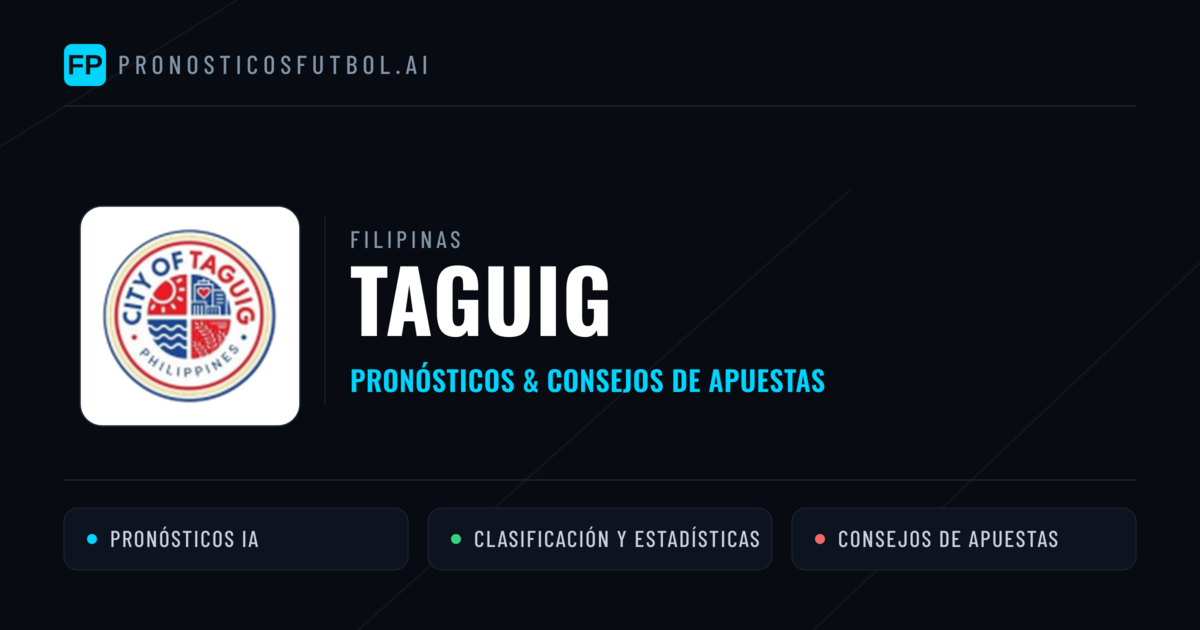 Taguig Pronósticos y estadísticas