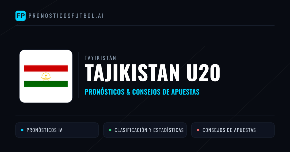 Tajikistan U20 Pronósticos y estadísticas