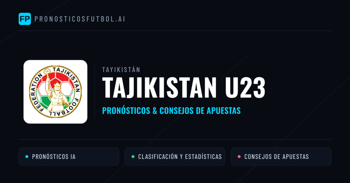 Tajikistan U23 Pronósticos y estadísticas