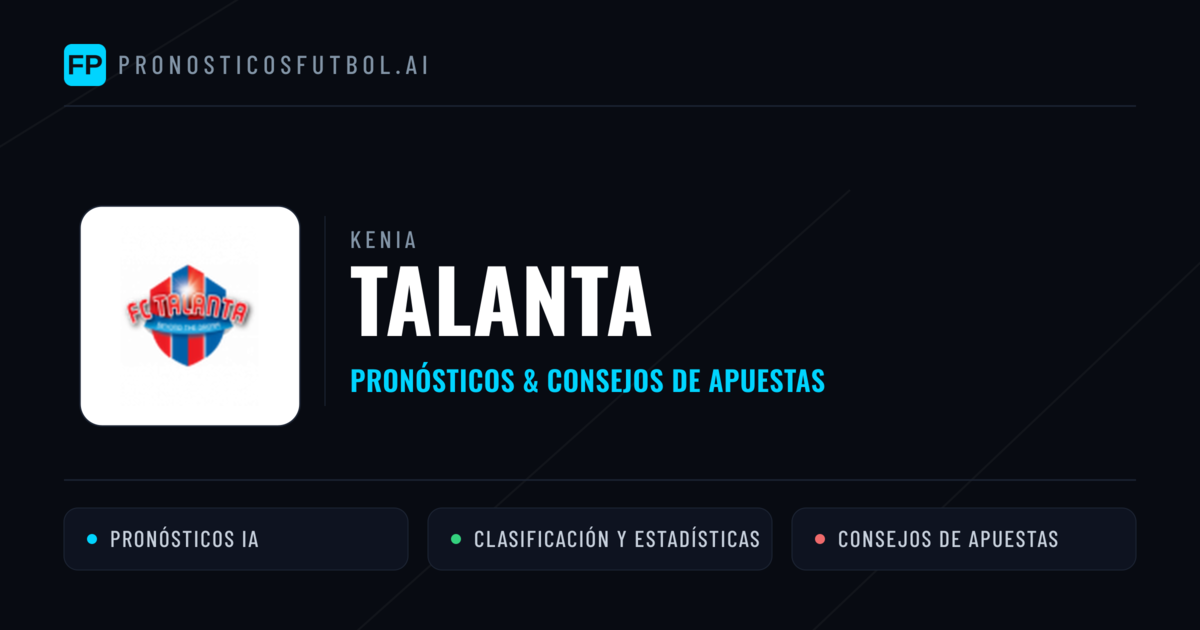 Talanta Pronósticos y estadísticas
