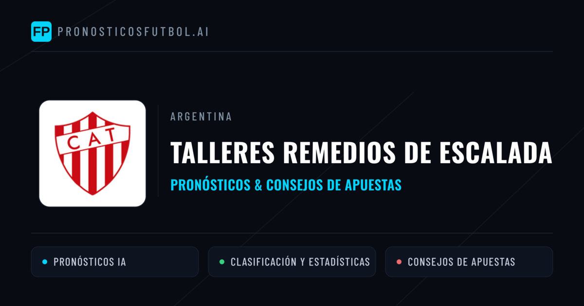 Talleres Remedios de Escalada Pronósticos y estadísticas