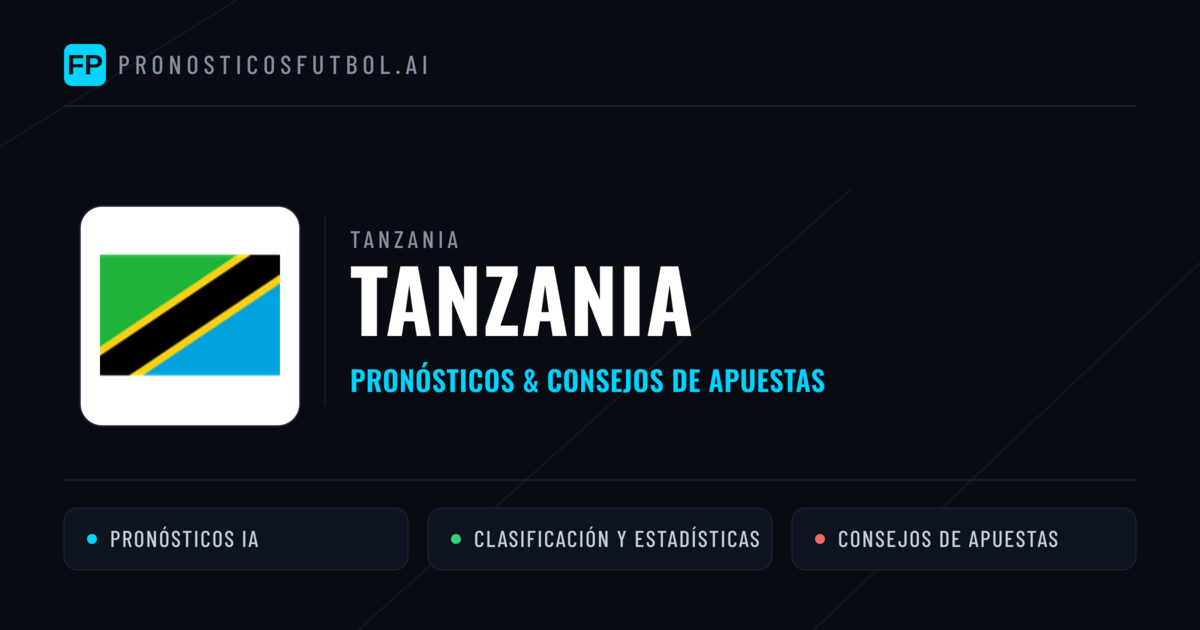 Tanzania Pronósticos y estadísticas