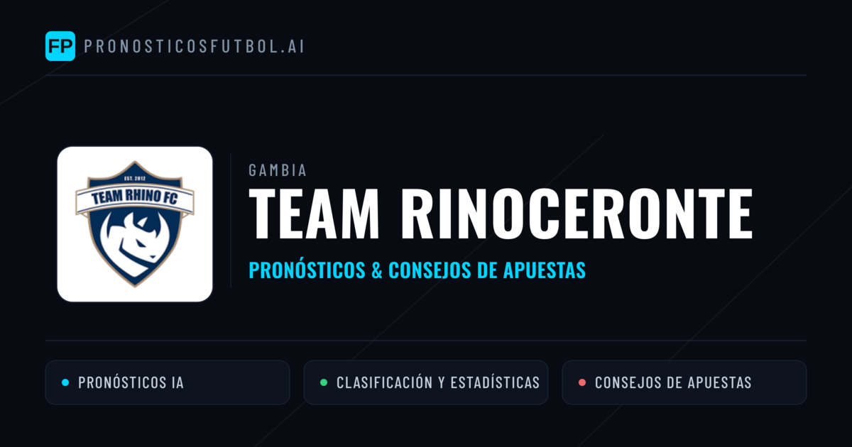 Team Rinoceronte Pronósticos y estadísticas
