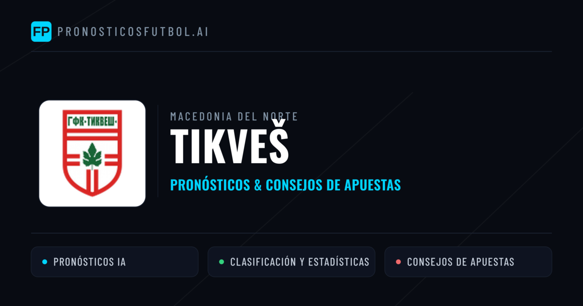 Tikveš Pronósticos y estadísticas